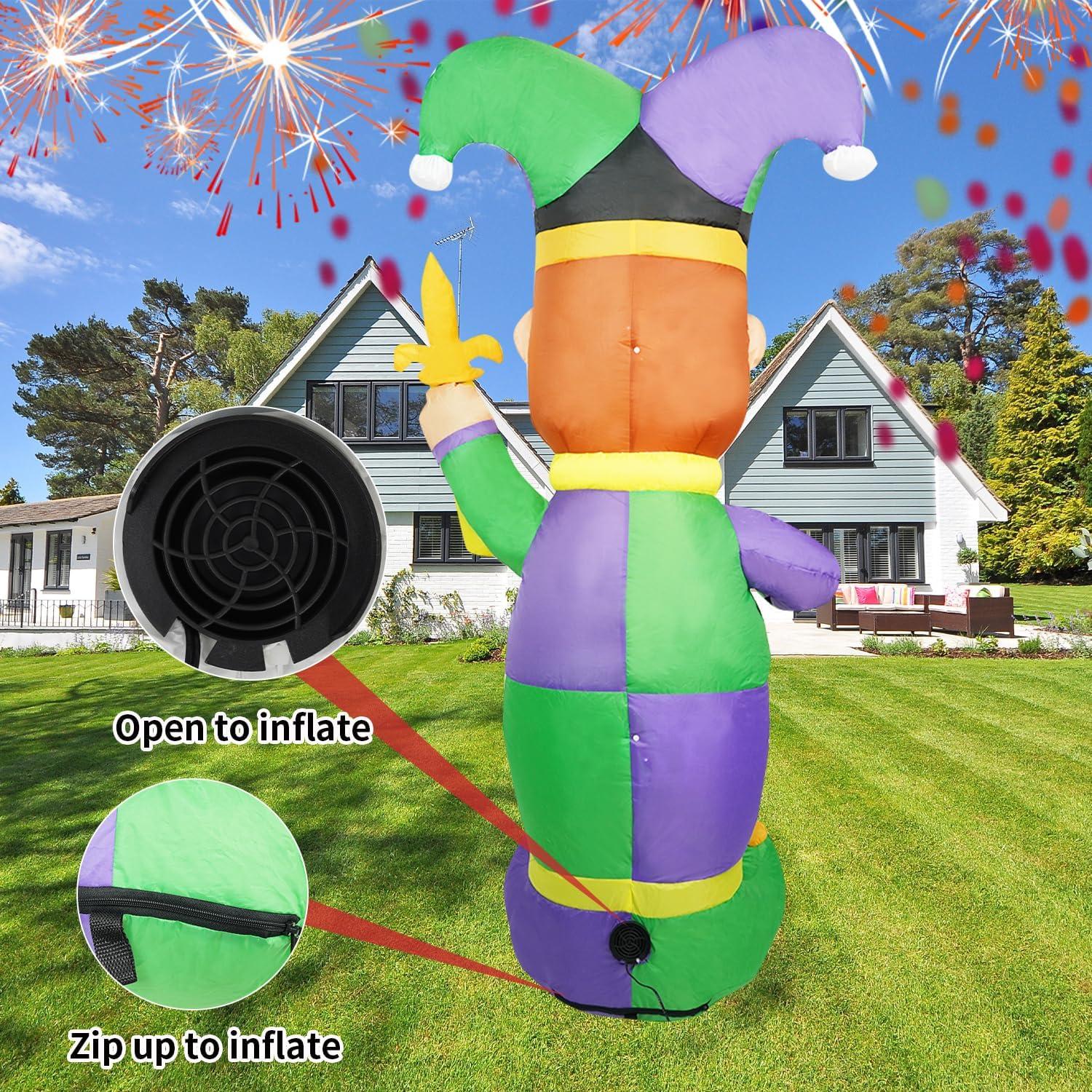 Decoración Inflable de Payaso 1.5m InfleasJoiy con LED