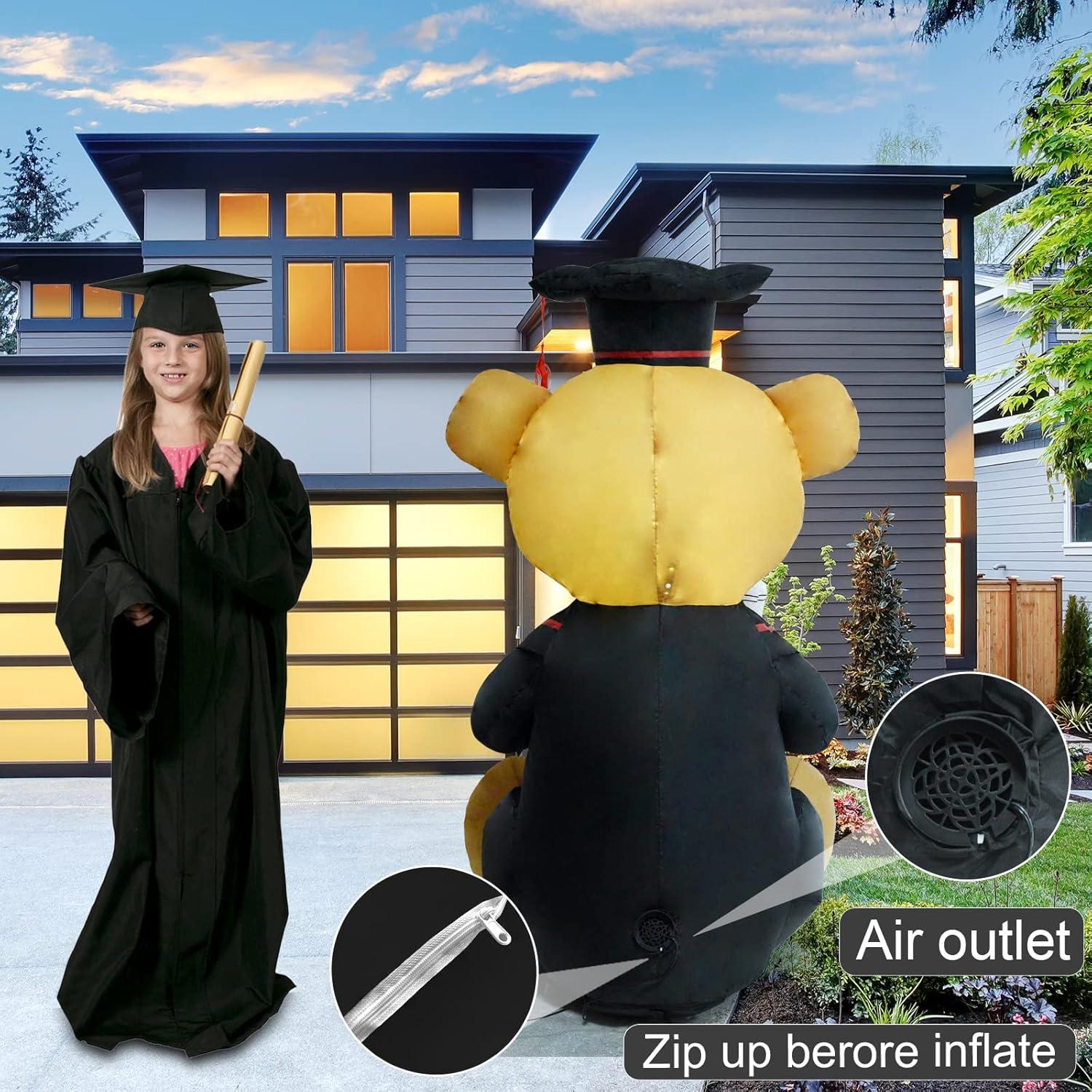 Decoración Inflable Dr. Bear 1.22m con Luces LED para Graduación