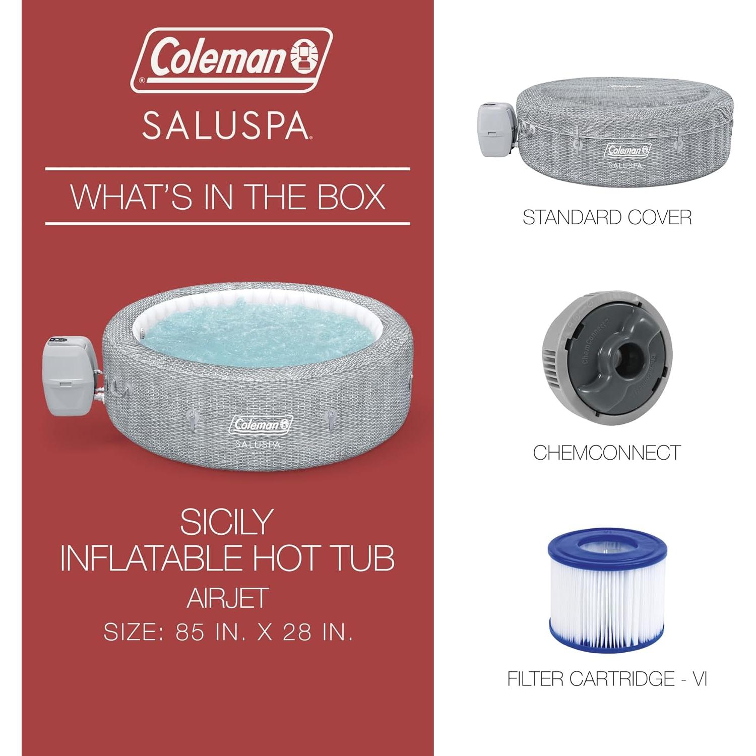 Cascada LED SaluSpa + Jacuzzi Inflable Sicily 7 Personas
