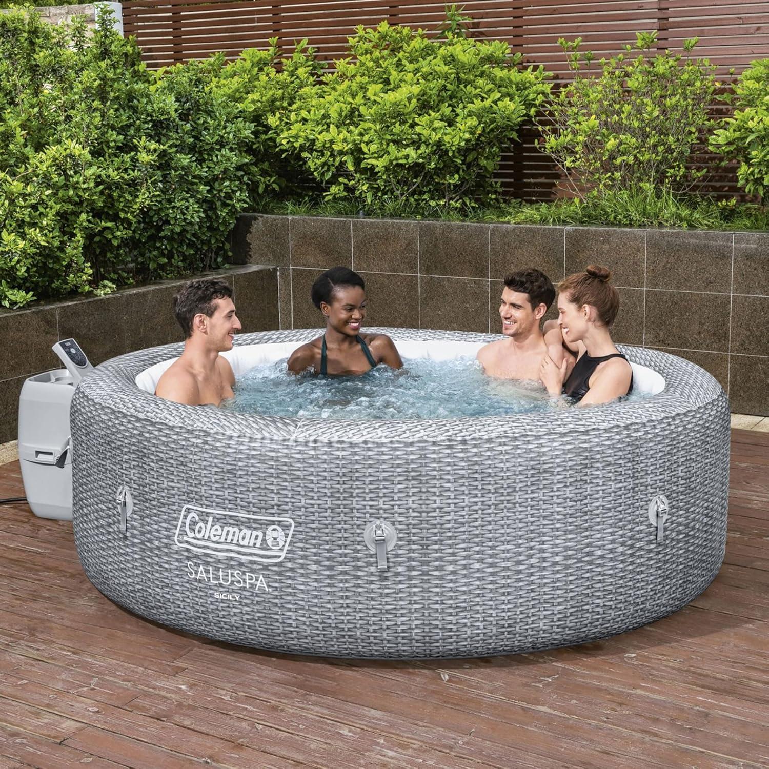 Cascada LED SaluSpa + Jacuzzi Inflable Sicily 7 Personas