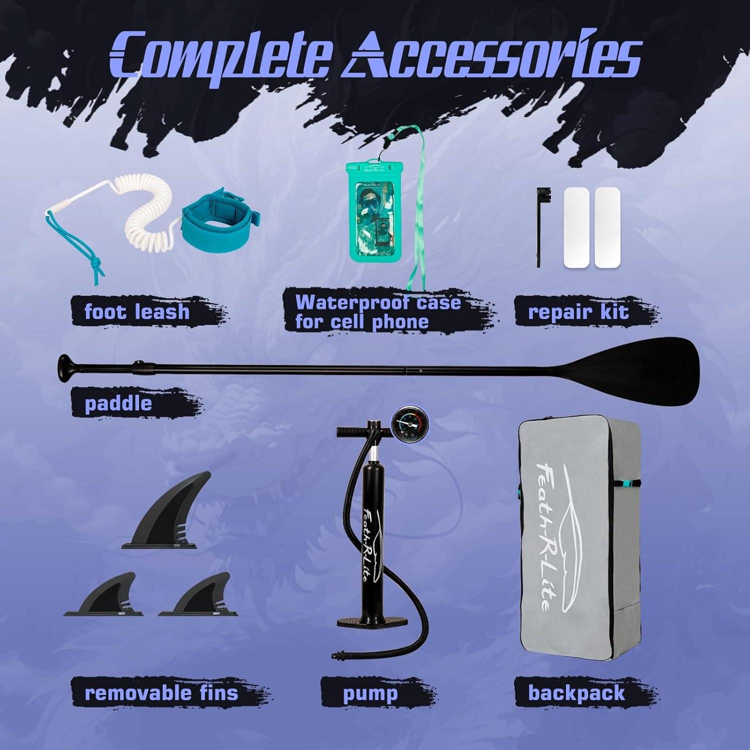 Tabla de Paddle Inflable FunWater 3.2m Dragón Negro para Todos