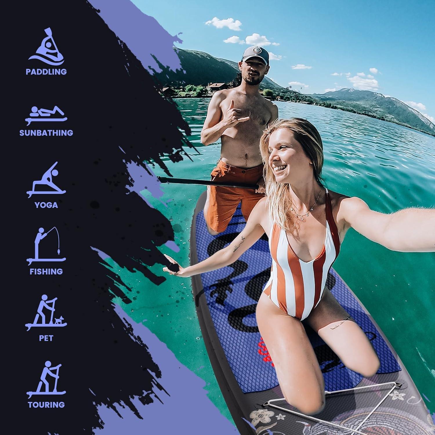 Tabla de Paddle Inflable FunWater 3.2m Dragón Negro para Todos