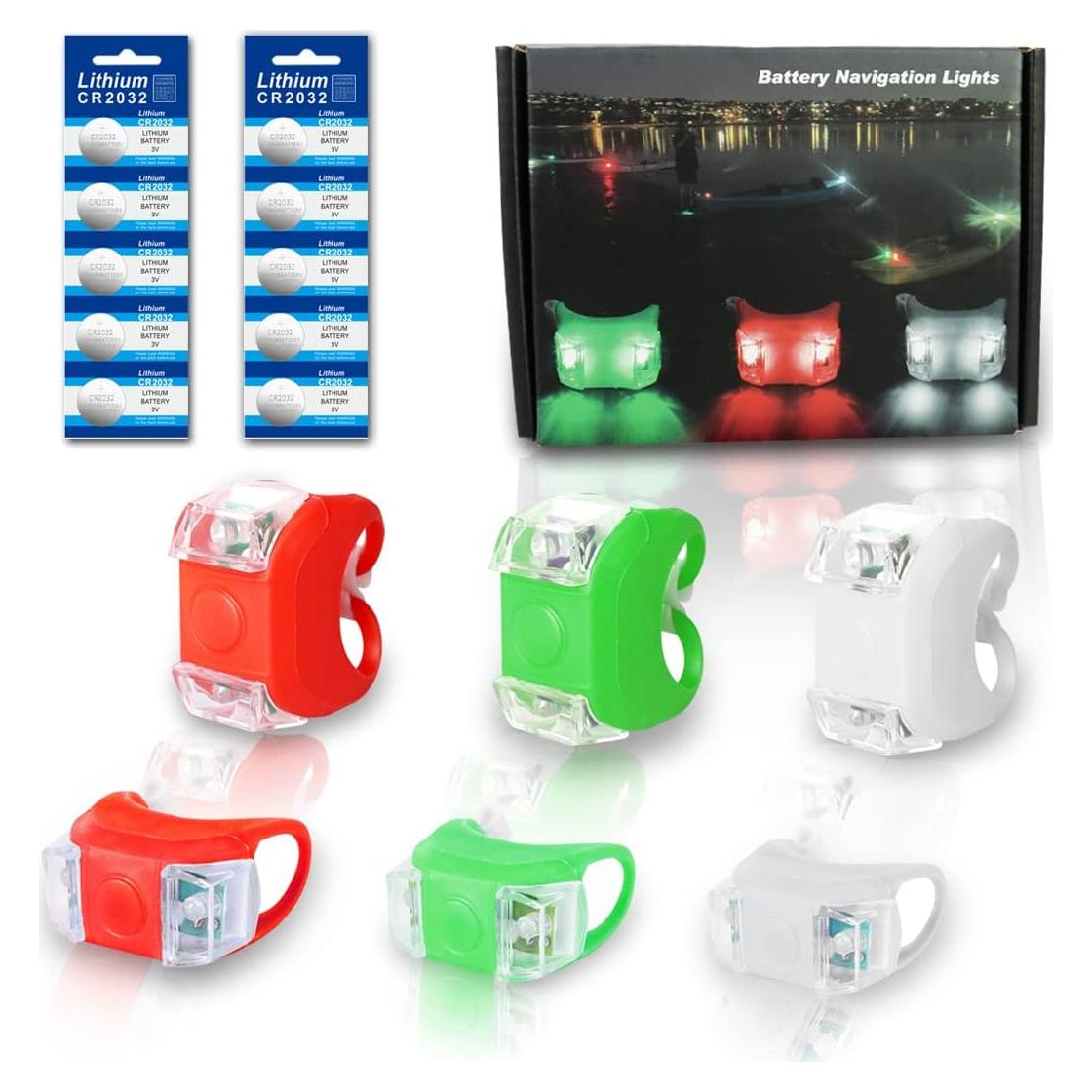 Luces de Navegación Botepon para Kayak Nocturno - 4 Pcs LED