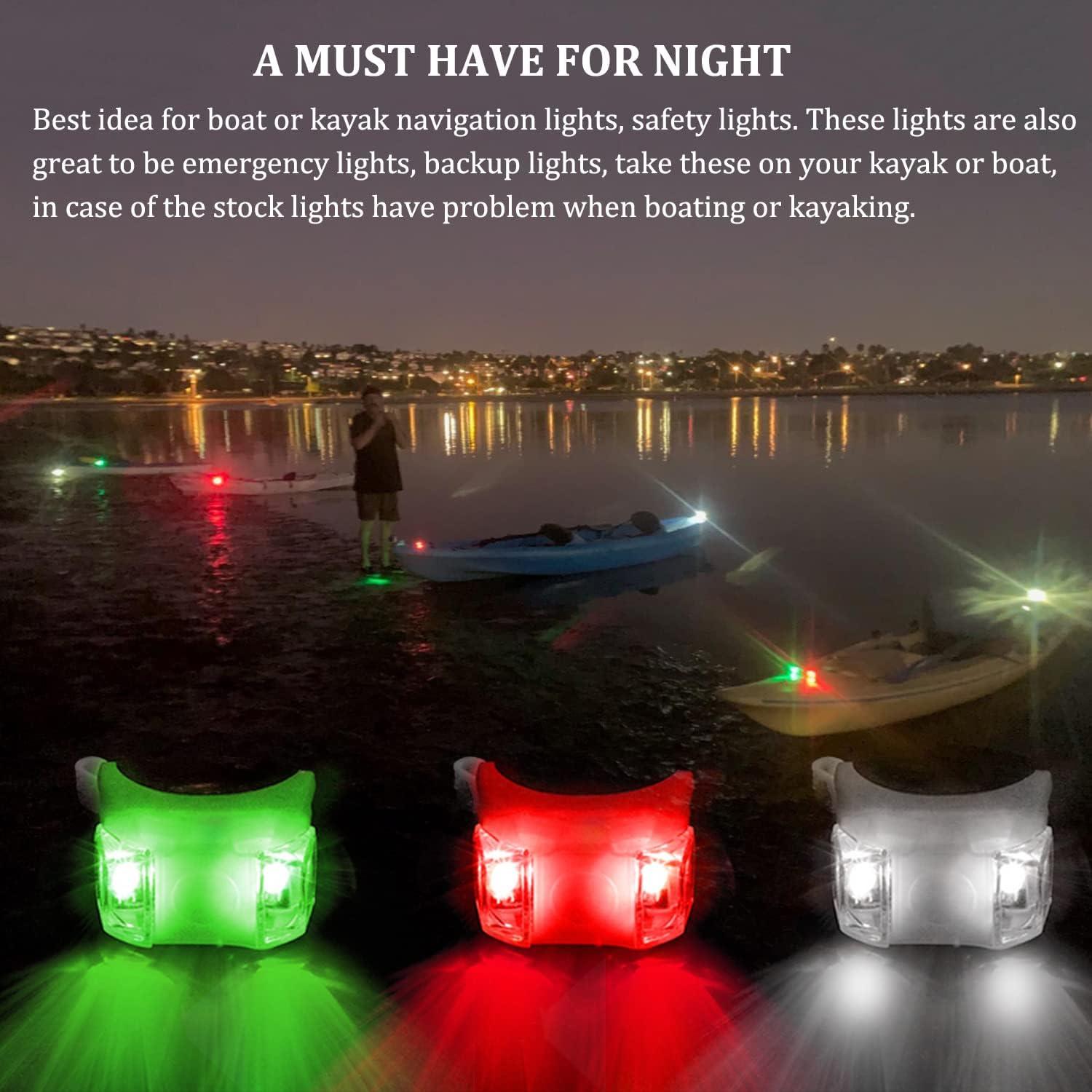 Luces de Navegación Botepon para Kayak Nocturno - 4 Pcs LED