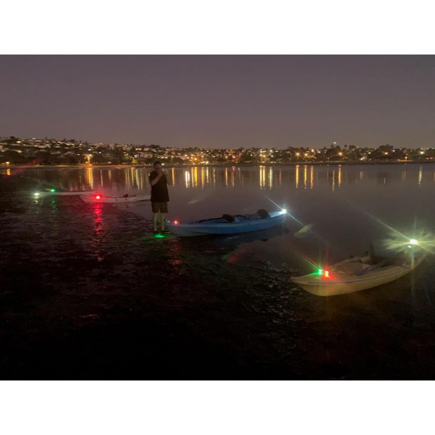 Luces de Navegación Botepon para Kayak Nocturno - 4 Pcs LED