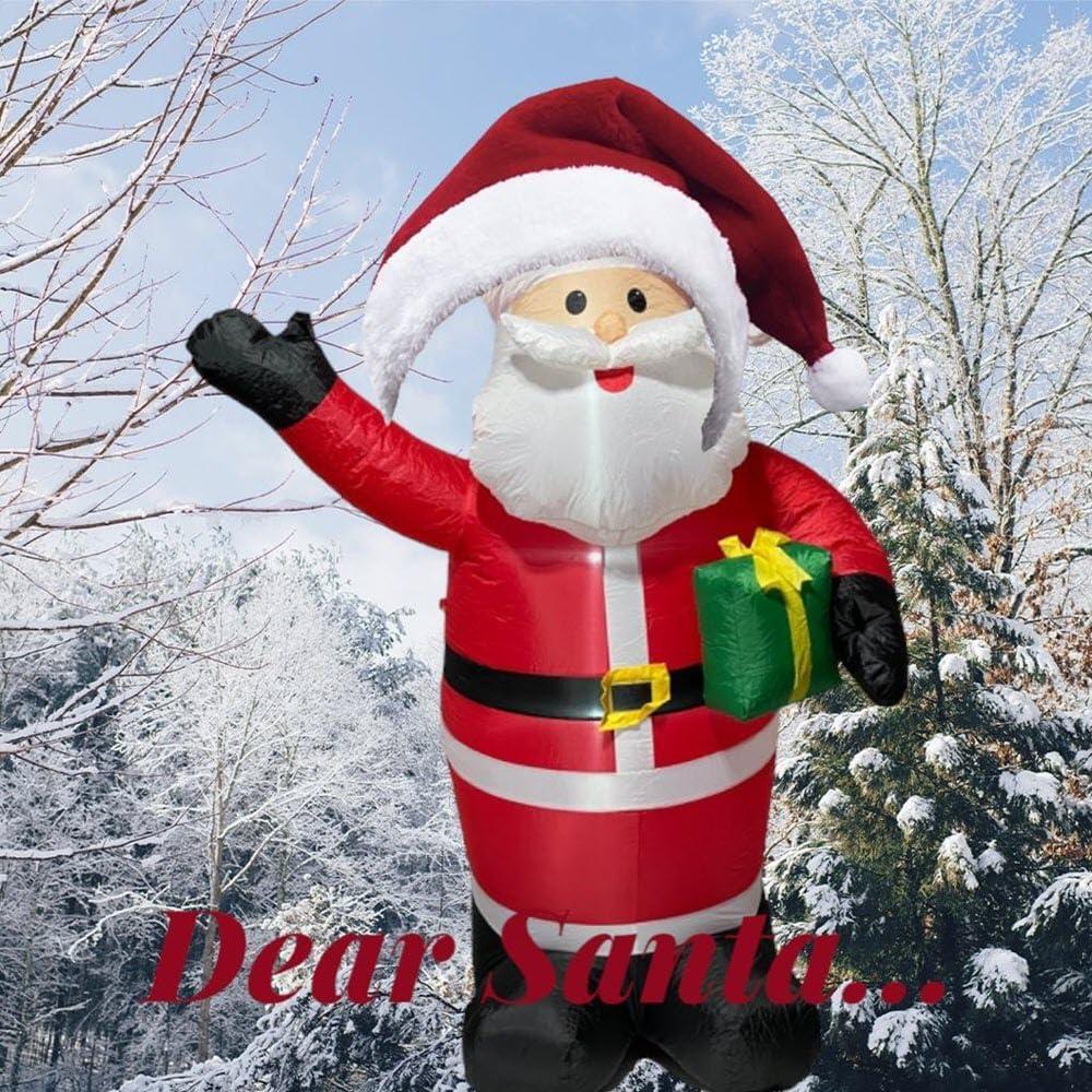 Santa Claus Inflable 182 cm con Luces LED B BBO para Jardín