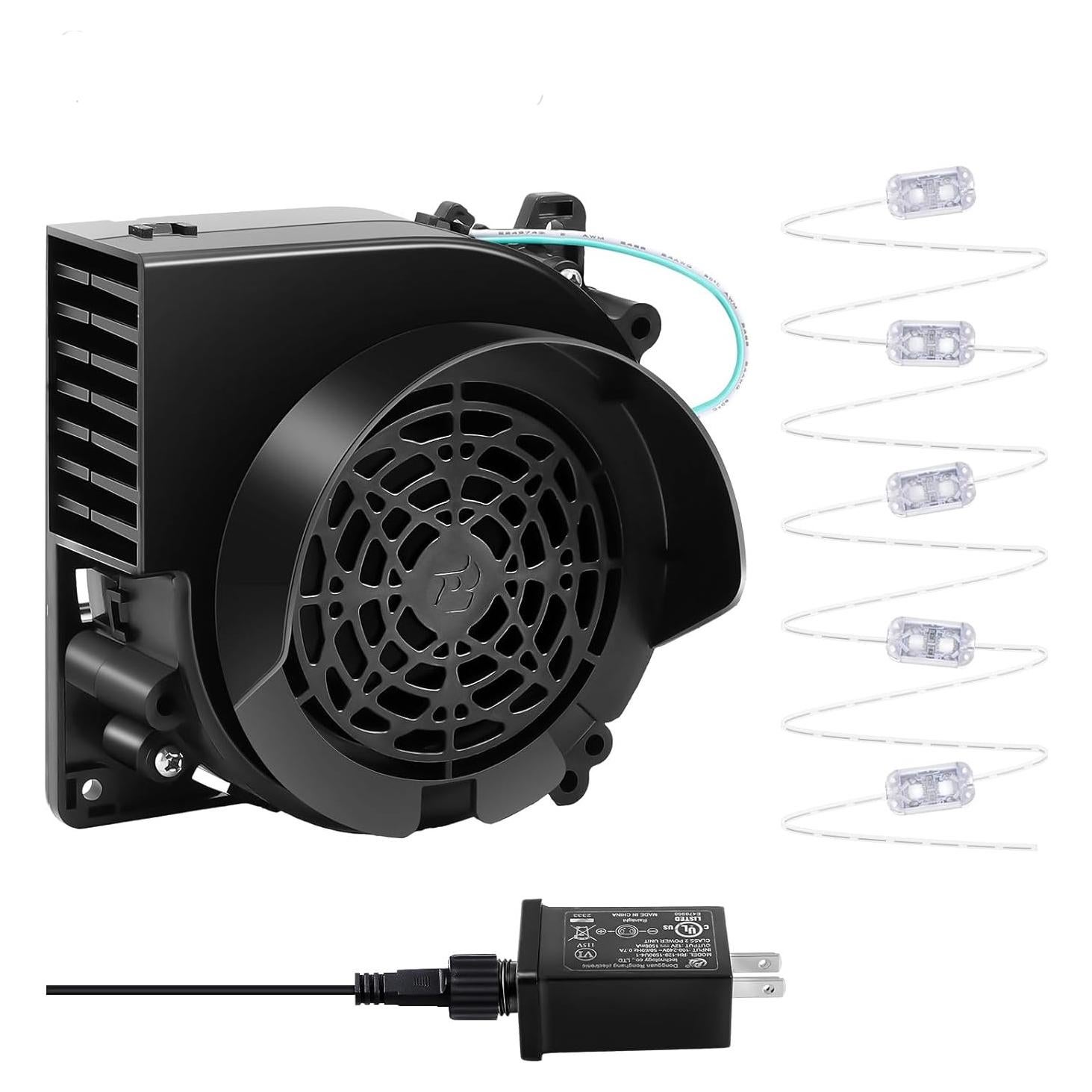 Ventilador Inflable DRHLWZN 12V con 5 Luces LED para Decoraciones