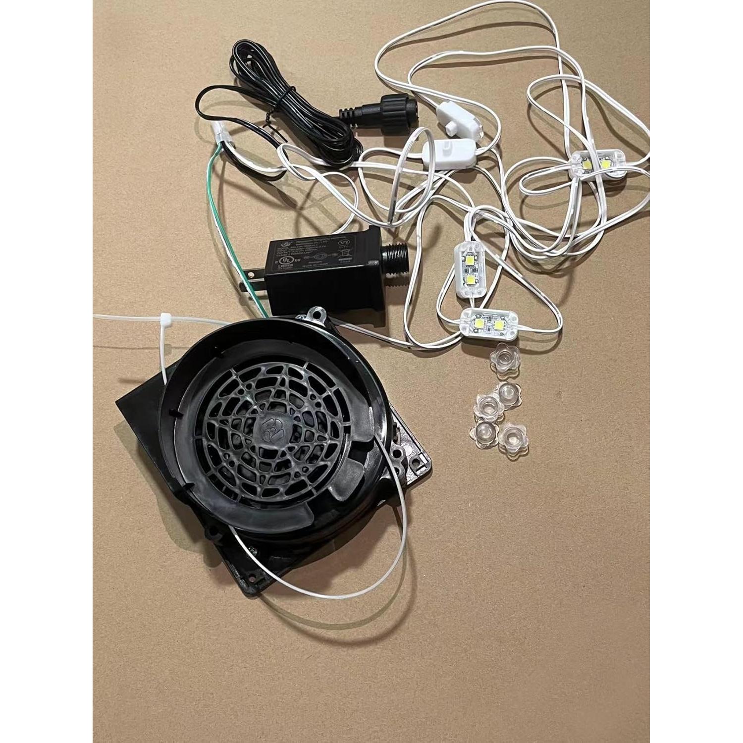 Ventilador Inflable DRHLWZN 12V con 5 Luces LED para Decoraciones