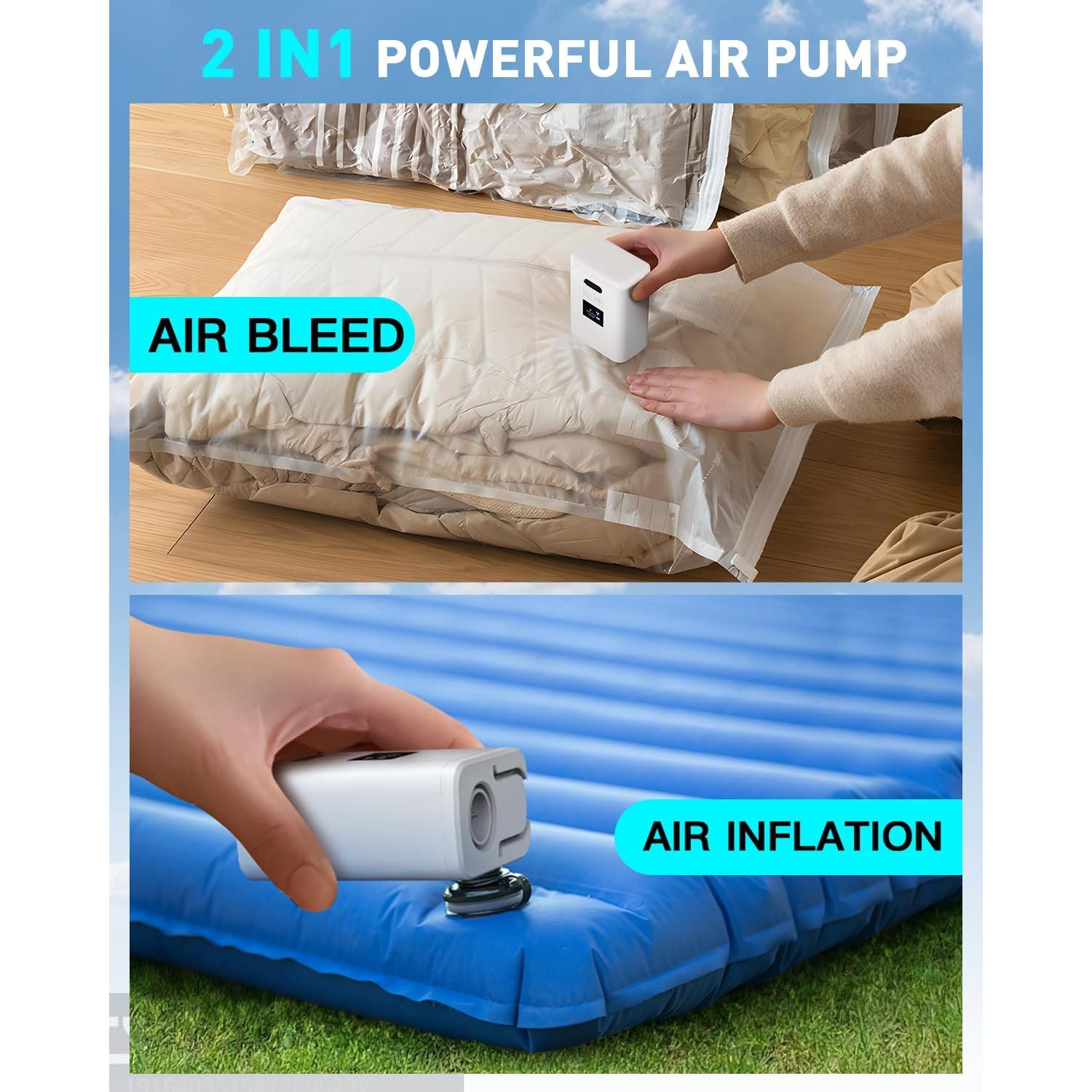 Bomba de aire eléctrica portátil ZOPOM 5000mAh para inflables