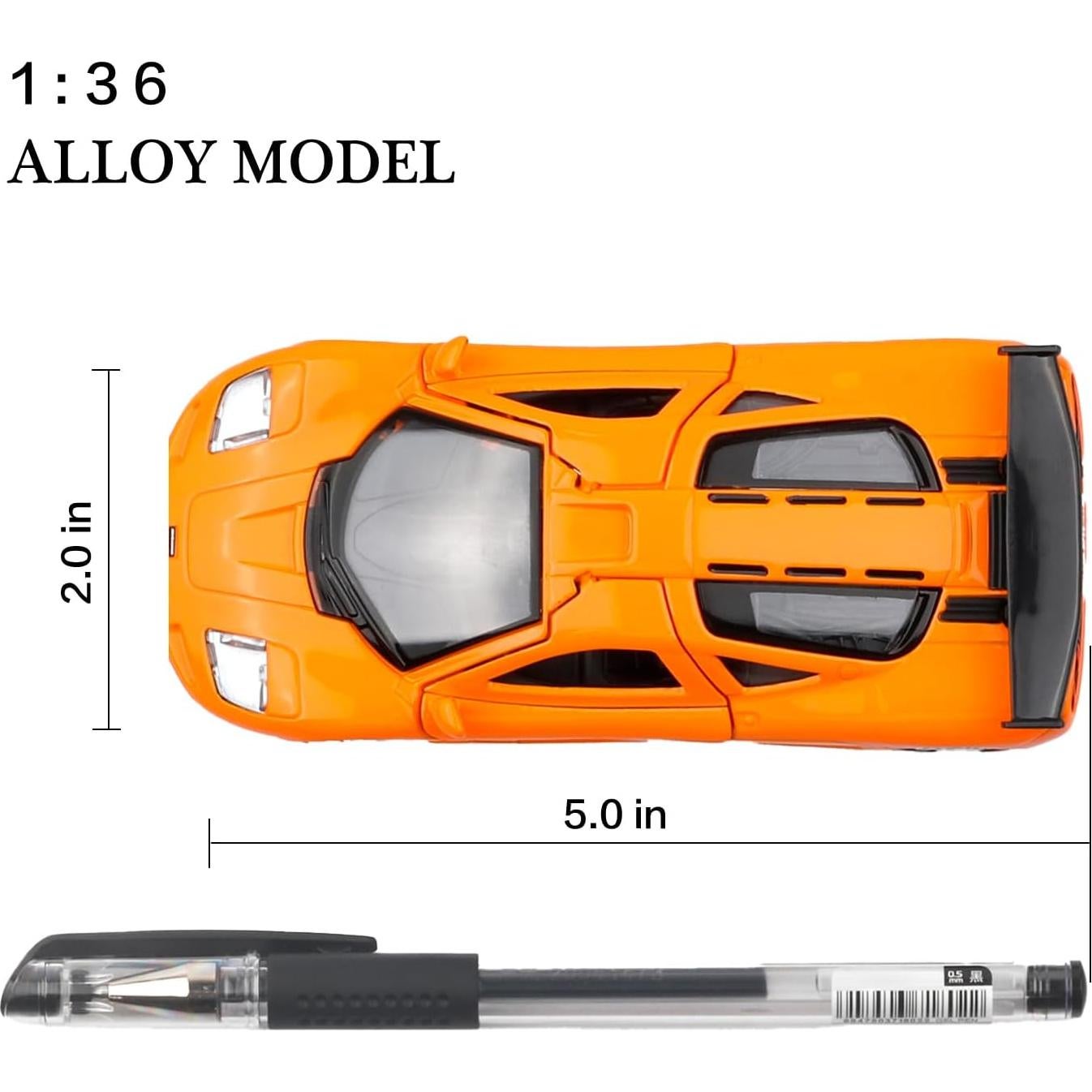 Coche de Juguete Mclaren TOKAXI Escala 1/36 Naranja