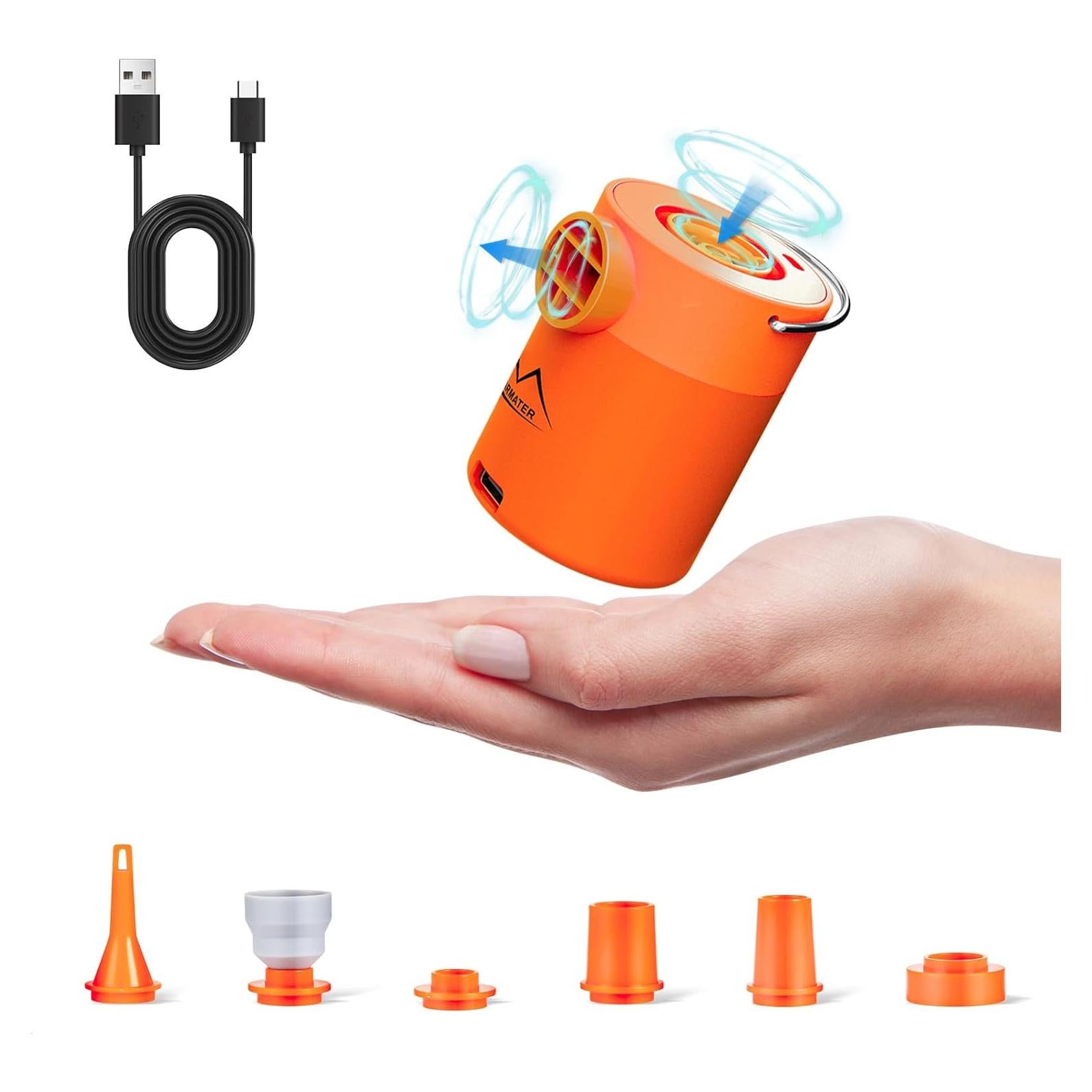 Bomba de Aire Inflable Eléctrica M KARMATER 400L/min Naranja