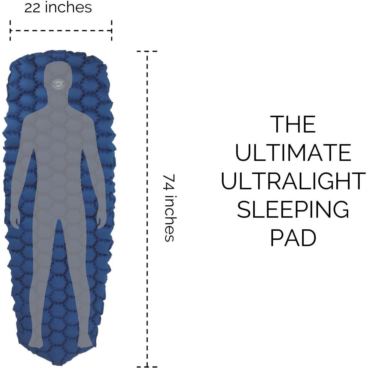 Colchoneta Inflable Ultraligera ECOTEK Hybern8 4 Estaciones Verde