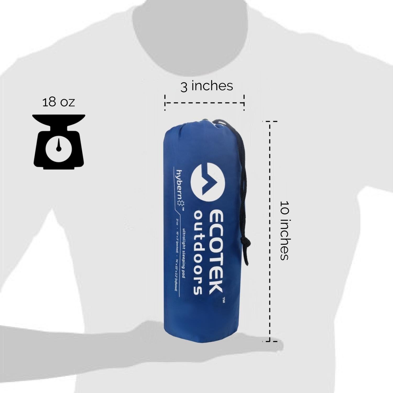 Colchoneta Inflable Ultraligera ECOTEK Hybern8 4 Estaciones Verde