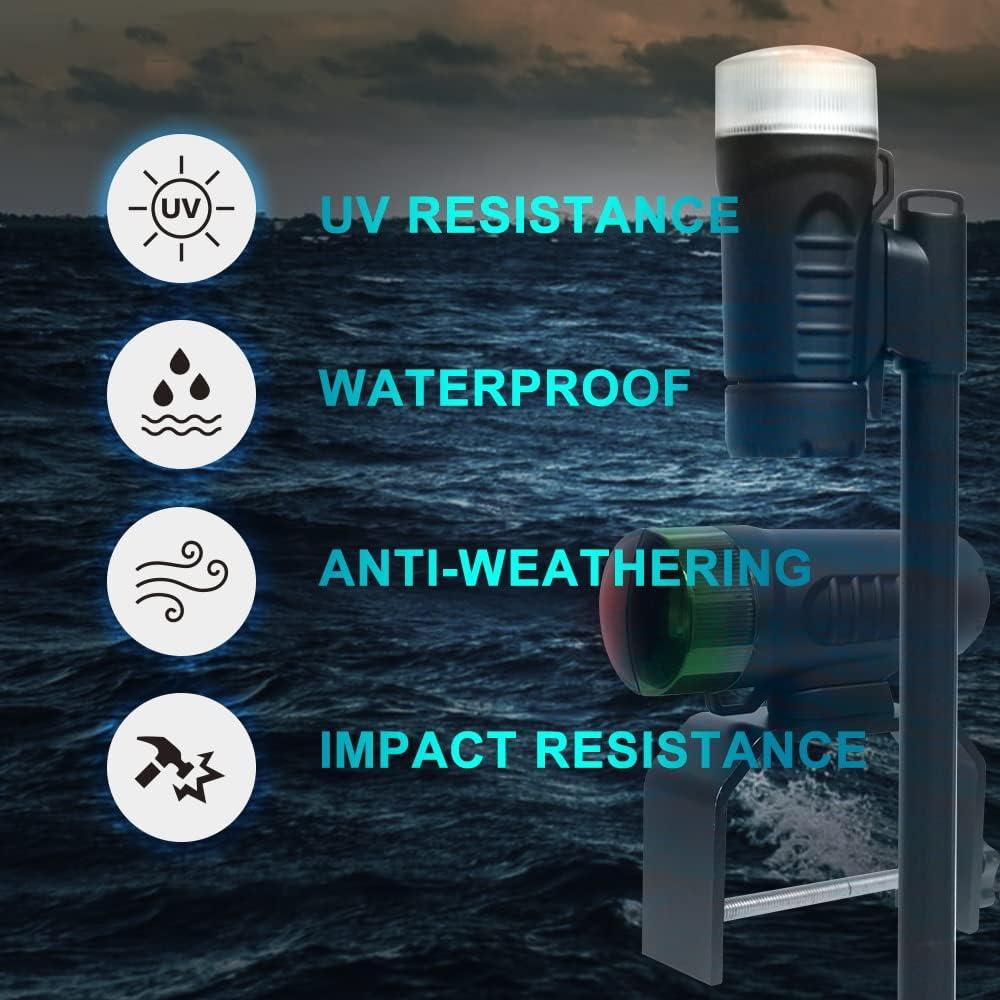 Luz de Navegación LED Portátil Sebnux para Barcos y Kayaks