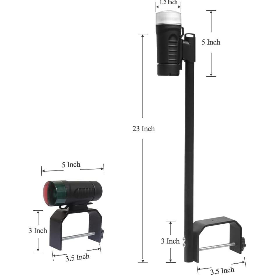 Luz de Navegación LED Portátil Sebnux para Barcos y Kayaks