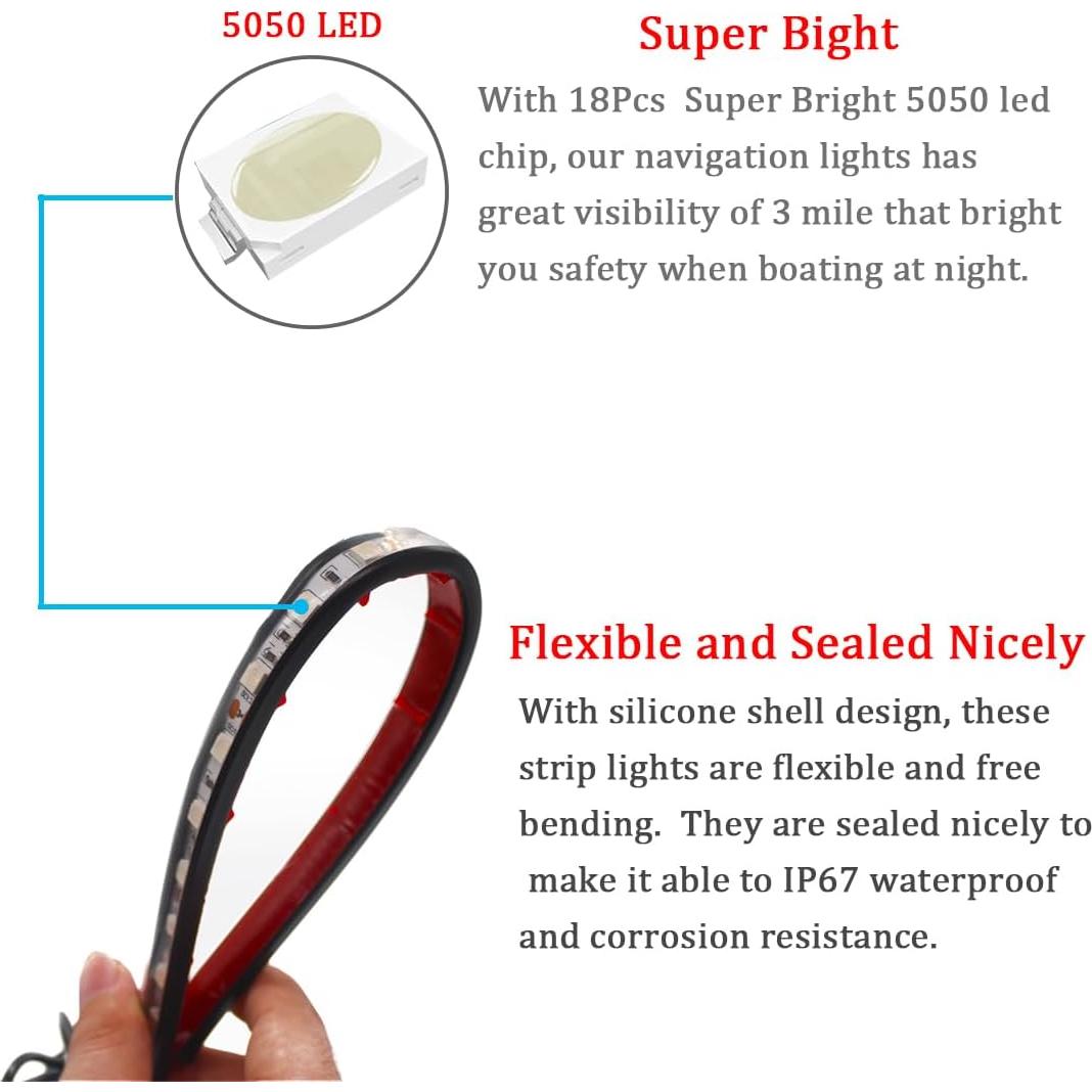 Luces de Navegación Marinas Boaton LED 2.2W Impermeables