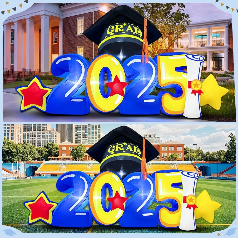 Decoración Inflable de Graduación KOOY 2025 con Luces LED 8FT