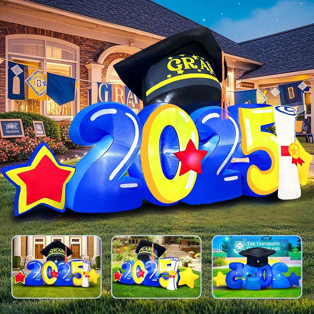 Decoración Inflable de Graduación KOOY 2025 con Luces LED 8FT