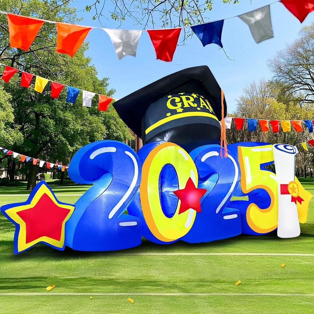 Decoración Inflable de Graduación KOOY 2025 con Luces LED 8FT