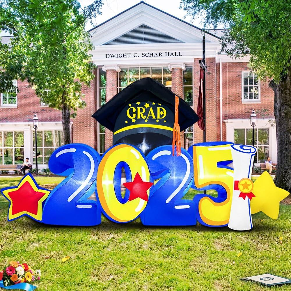 Decoración Inflable de Graduación KOOY 2025 con Luces LED 8FT