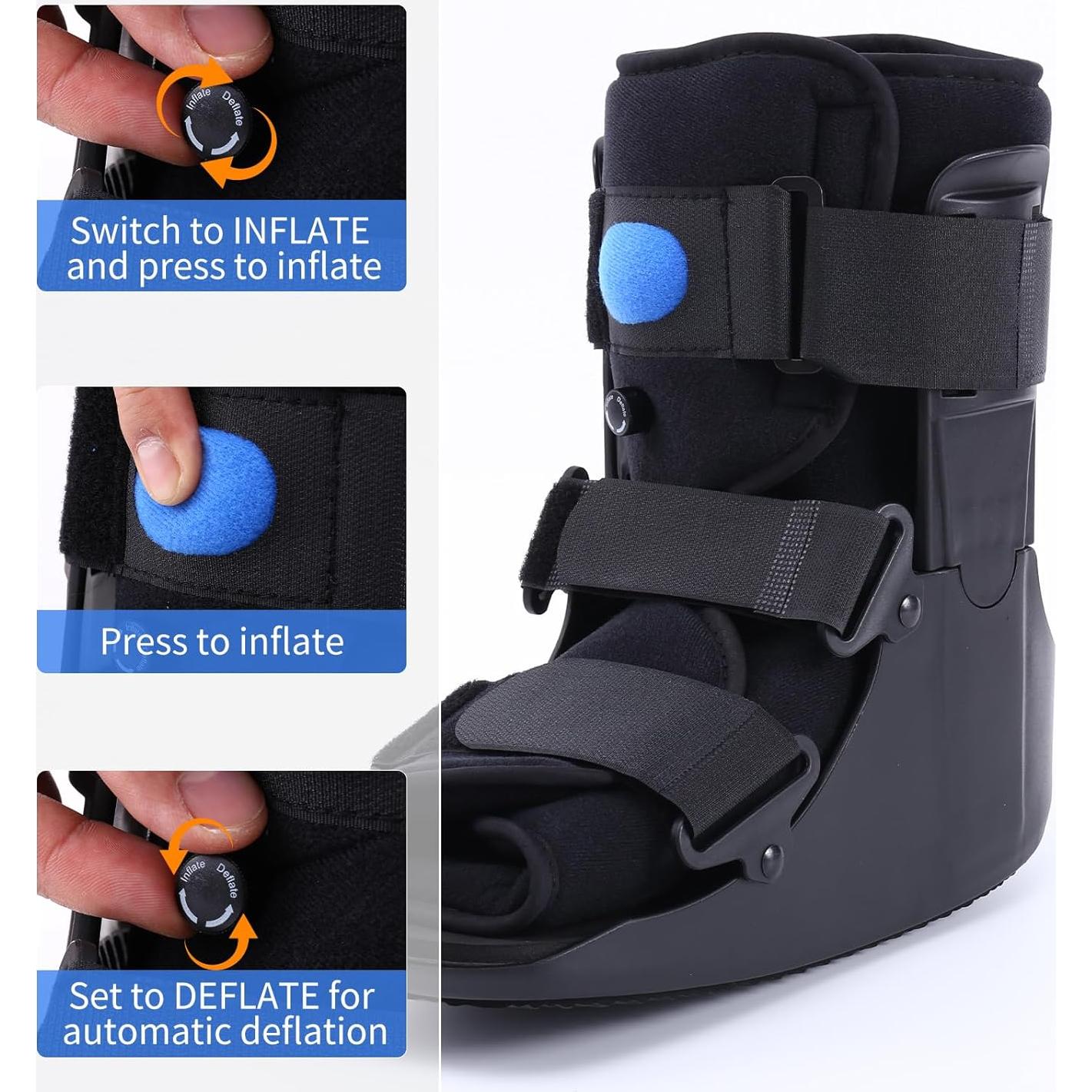 Botín Inflable Orthopédico Veanvoky para Tobillo Torcido Grande