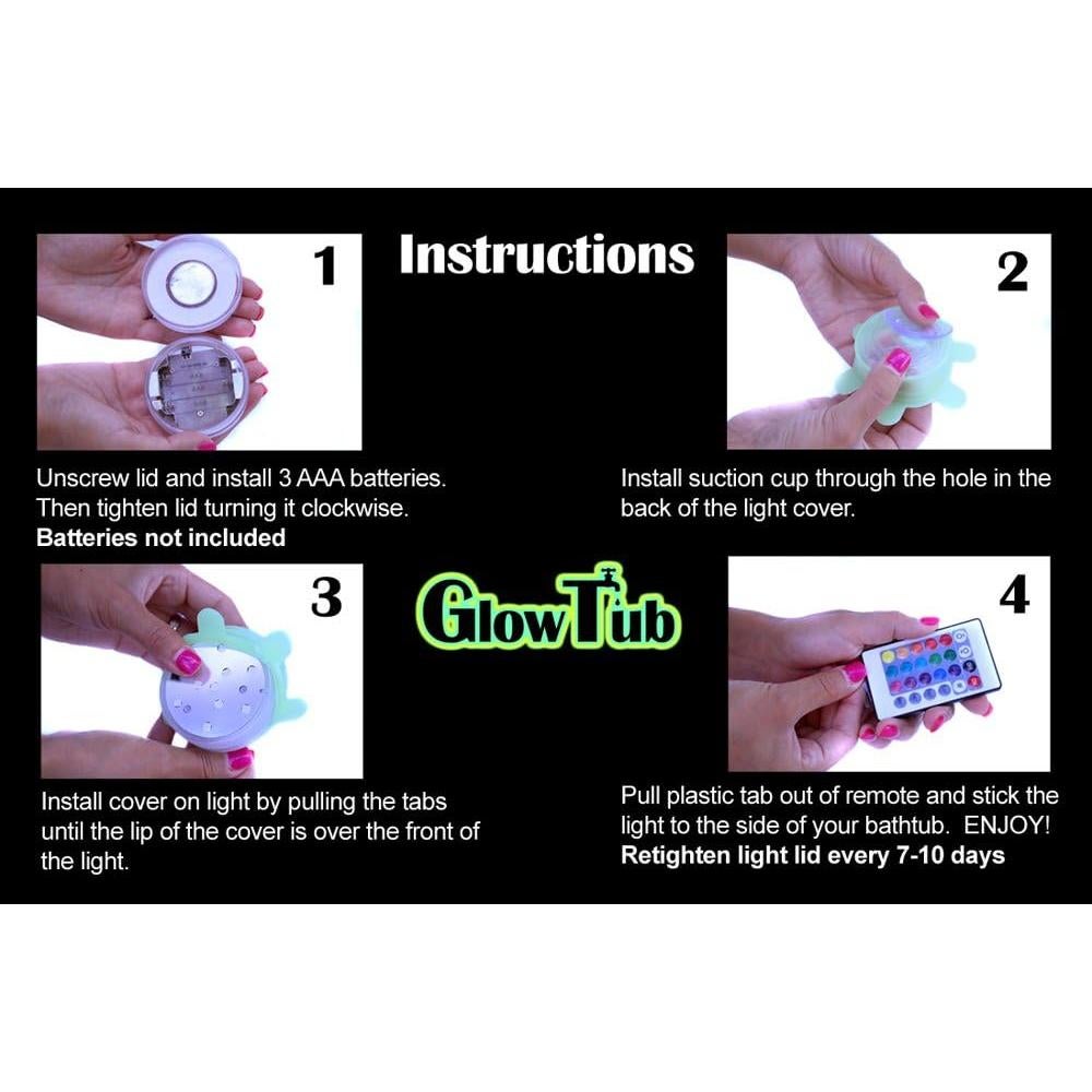 Luz LED Remota a Prueba de Agua Burly para Baño 6.99 cm