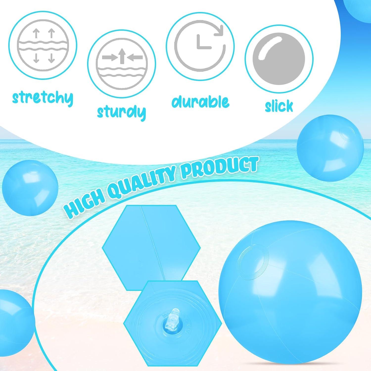 Raiten 12 Pelotas de Playa Inflables 30.48 cm Azul Claro