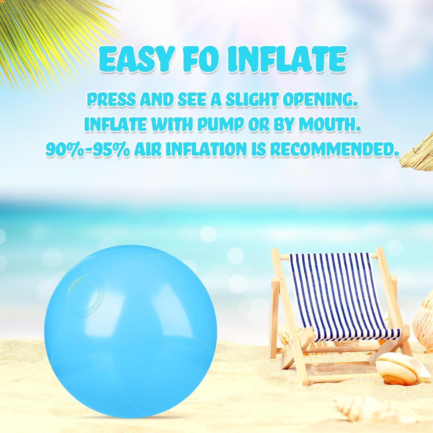 Raiten 12 Pelotas de Playa Inflables 30.48 cm Azul Claro