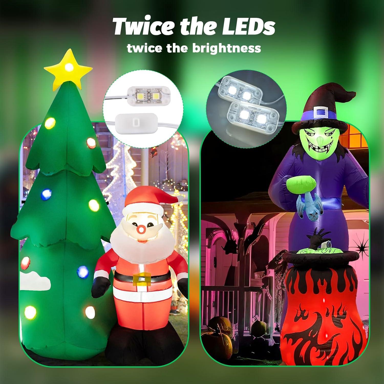 Ventilador Inflable Mlhezy 12V 1.5A con Luces LED 5 Bombillas