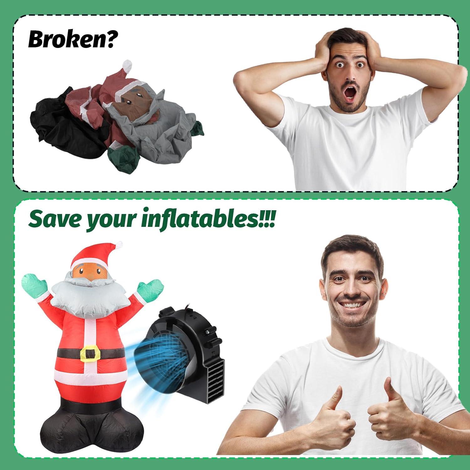 Ventilador Inflable Mlhezy 12V 1.5A con Luces LED 5 Bombillas