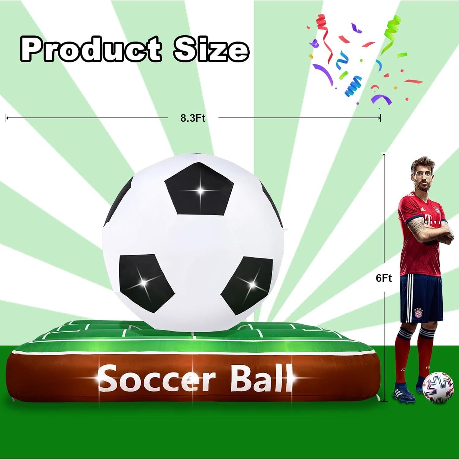 Decoración Inflable de Fútbol Gigante Popblow 1.83m LED
