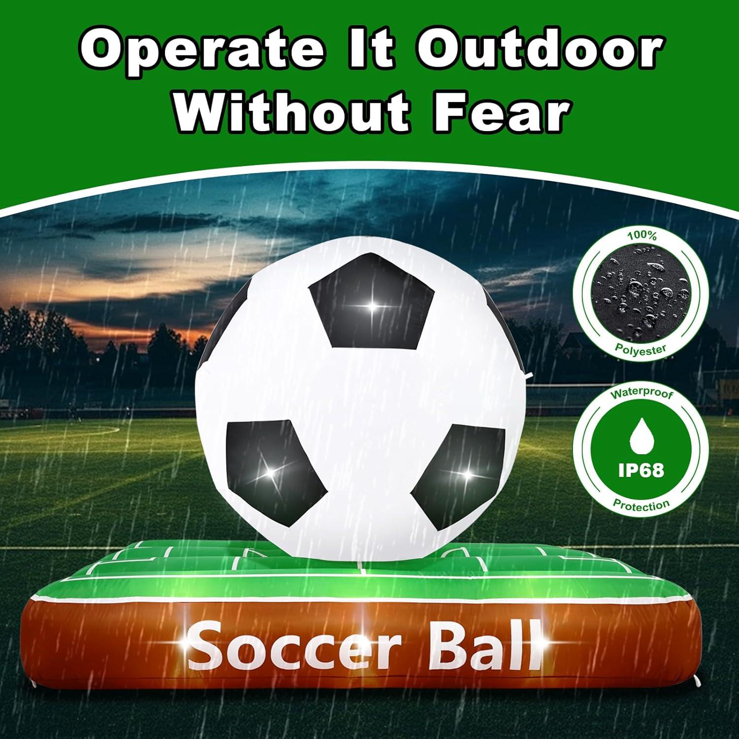 Decoración Inflable de Fútbol Gigante Popblow 1.83m LED