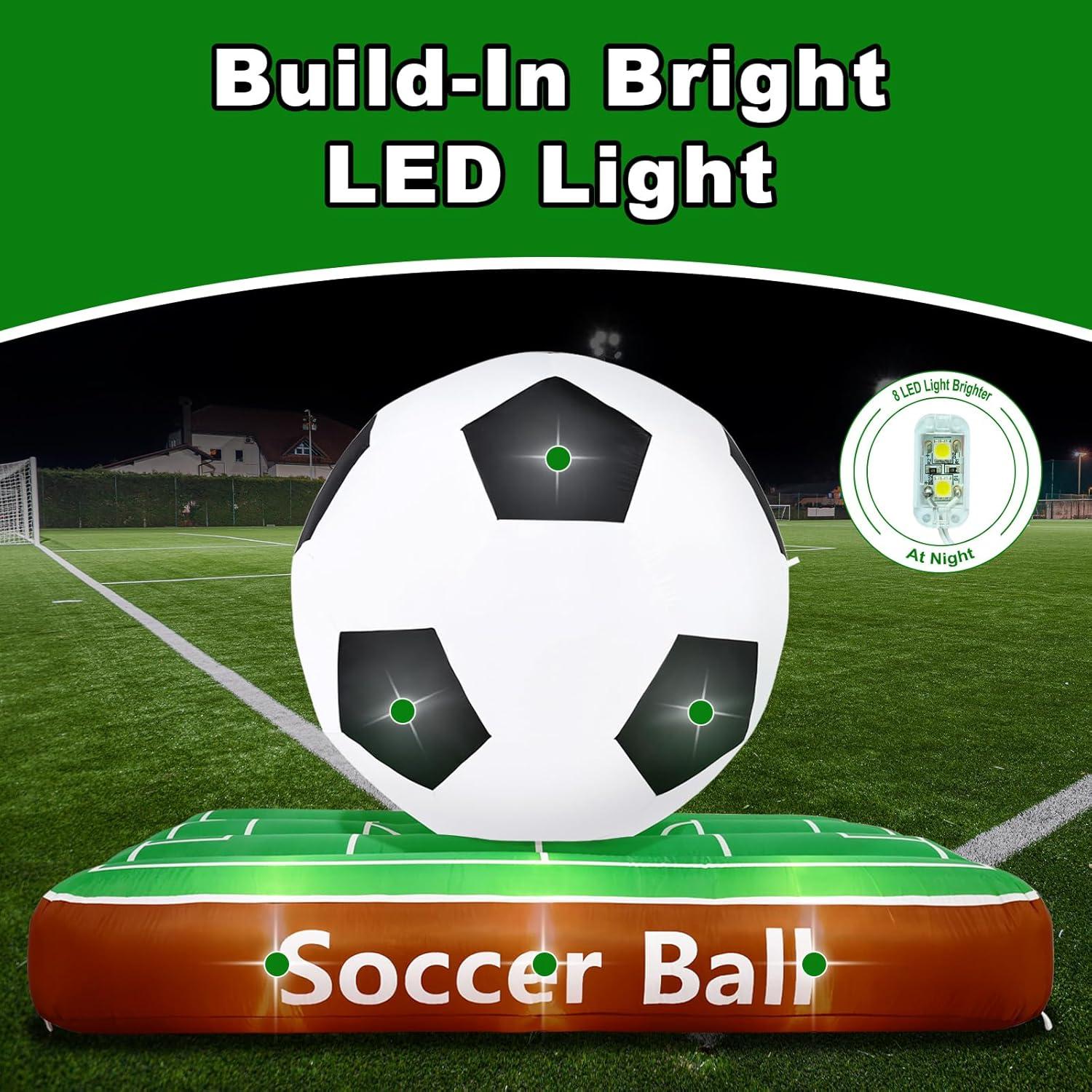 Decoración Inflable de Fútbol Gigante Popblow 1.83m LED