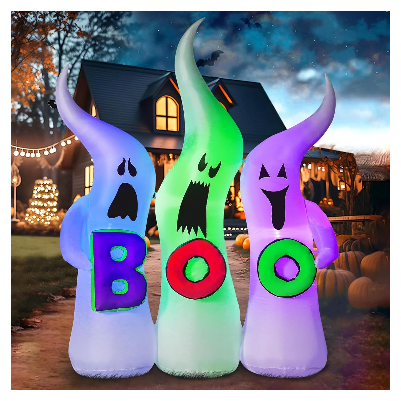 FunFanso Fantasmas Inflables Halloween 1.83m con Luces LED