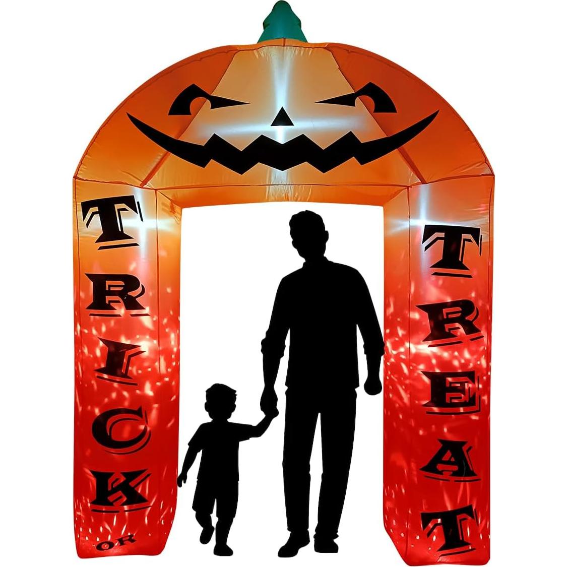 Arco Inflable de Calabaza Halloween BLOWOUT FUN 274 cm LED