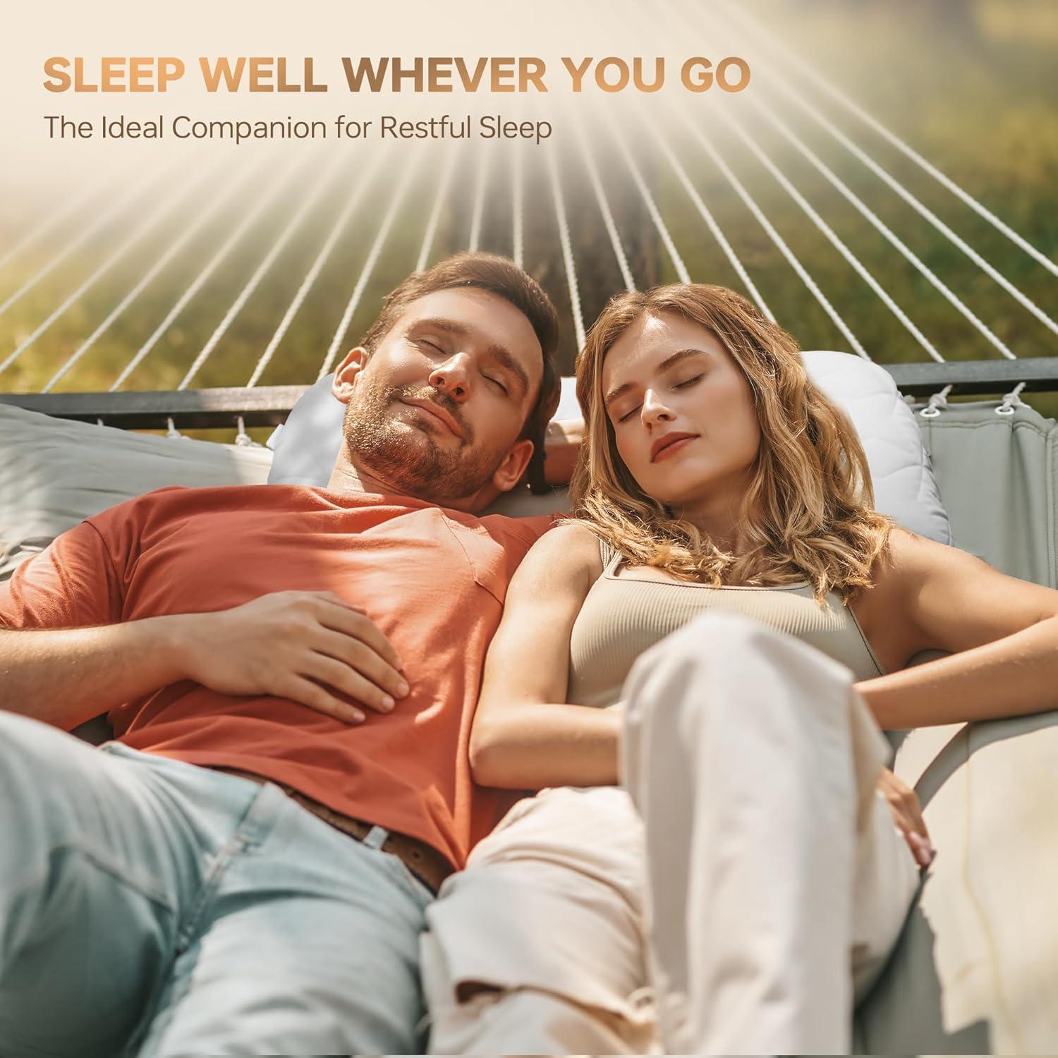 Almohada Inflable de Camping Samtopia CP0001 Grande Caqui