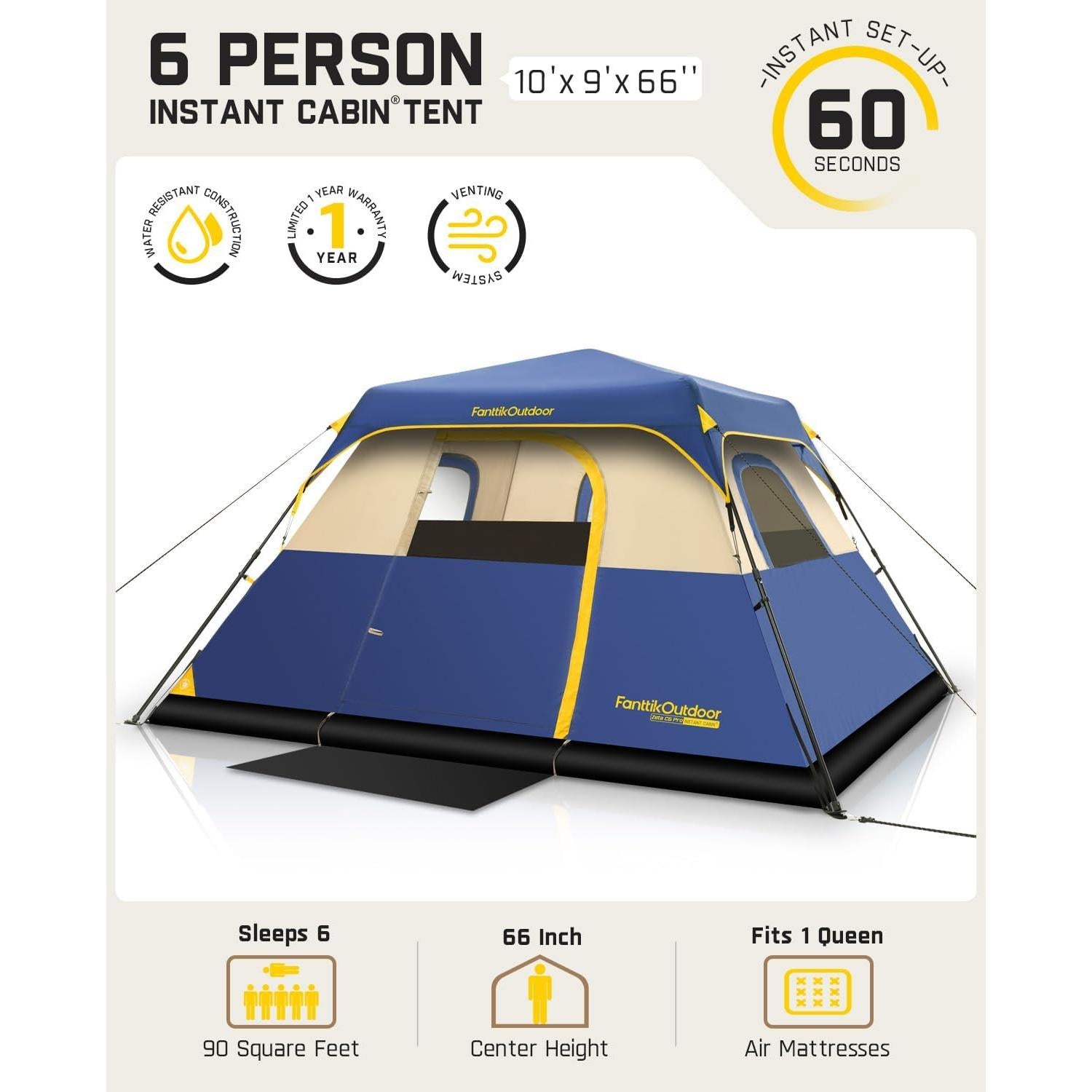 Carpa de Camping FanttikOutdoor Zeta C4 Pro 4 Personas Instantánea