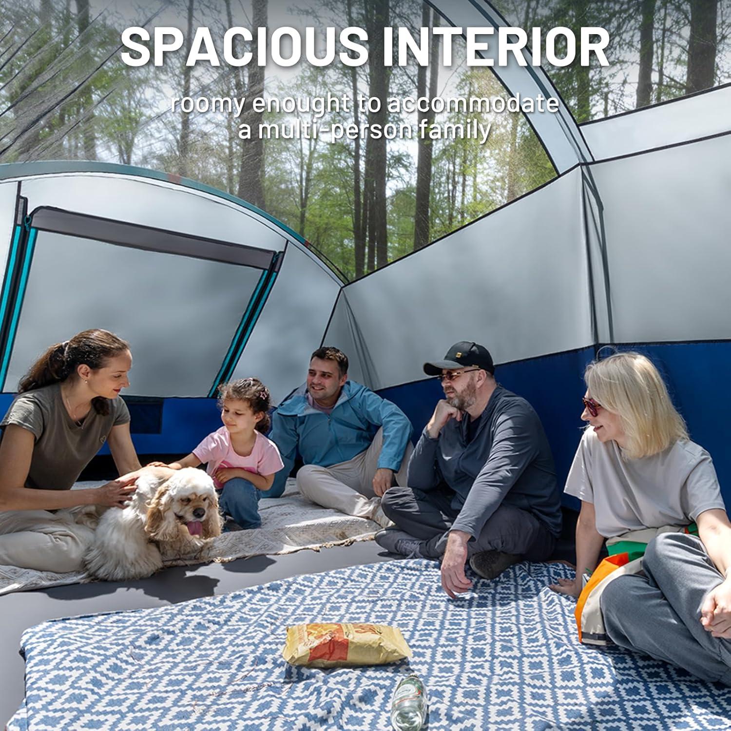 Tienda de Camping TIMBER RIDGE para 8 Personas 6.1x2.4m Impermeable