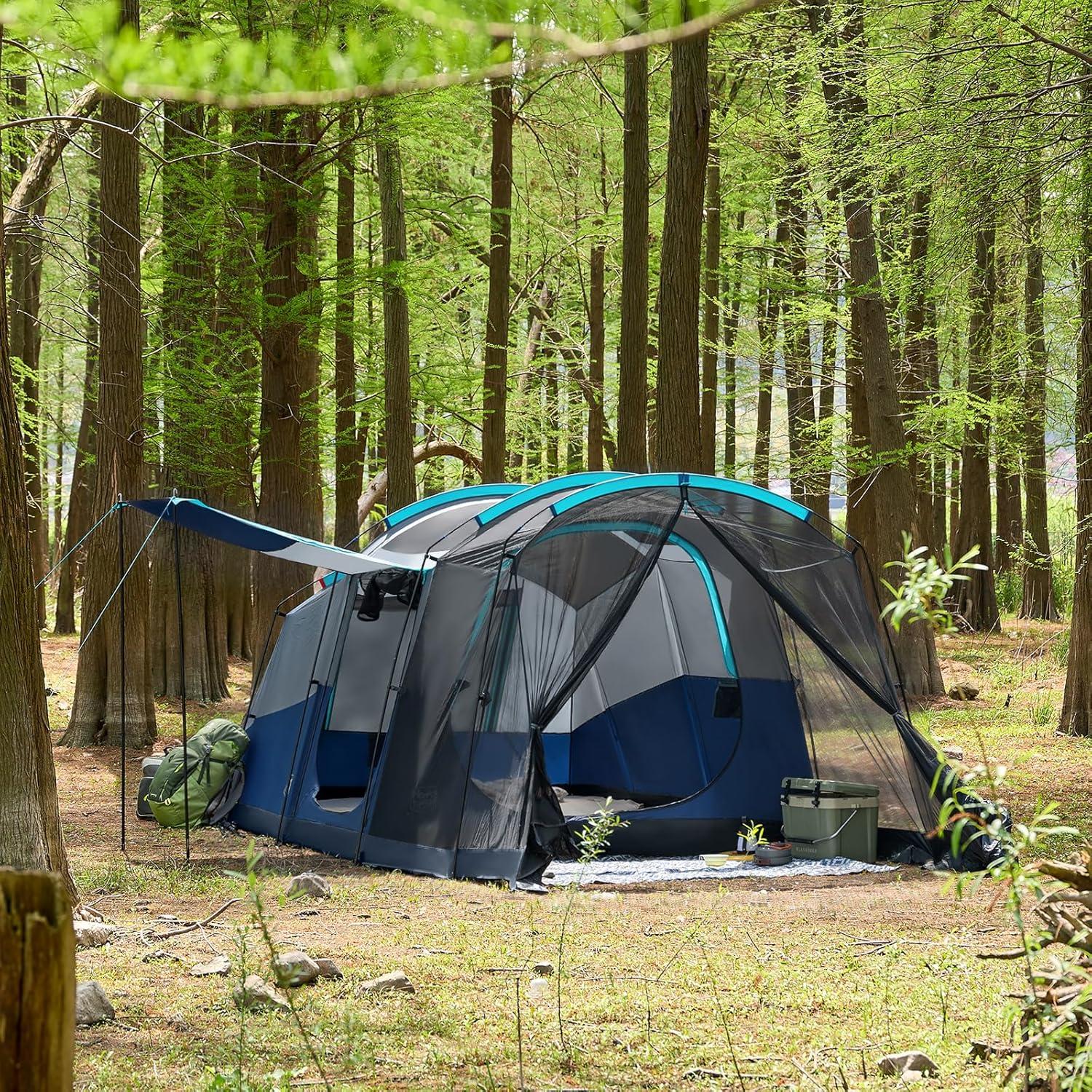 Tienda de Camping TIMBER RIDGE para 8 Personas 6.1x2.4m Impermeable