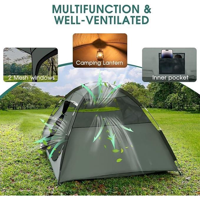 Tienda de Camping Kejector para 2-3 Personas, Impermeable y UV