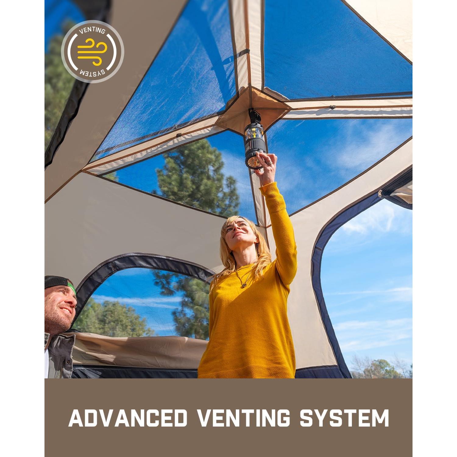 Carpa de Camping FanttikOutdoor Zeta C4 Pro 4 Personas Caqui