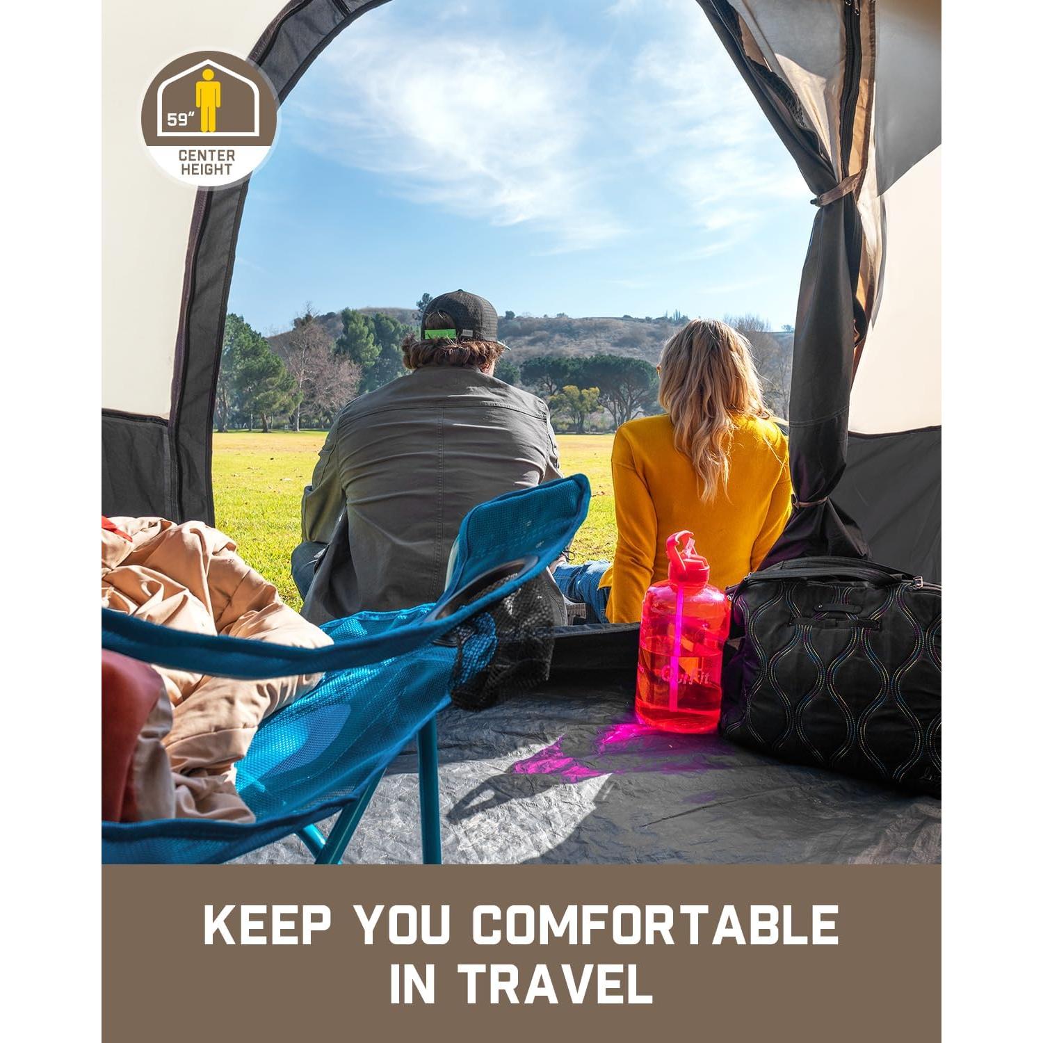 Carpa de Camping FanttikOutdoor Zeta C4 Pro 4 Personas Caqui