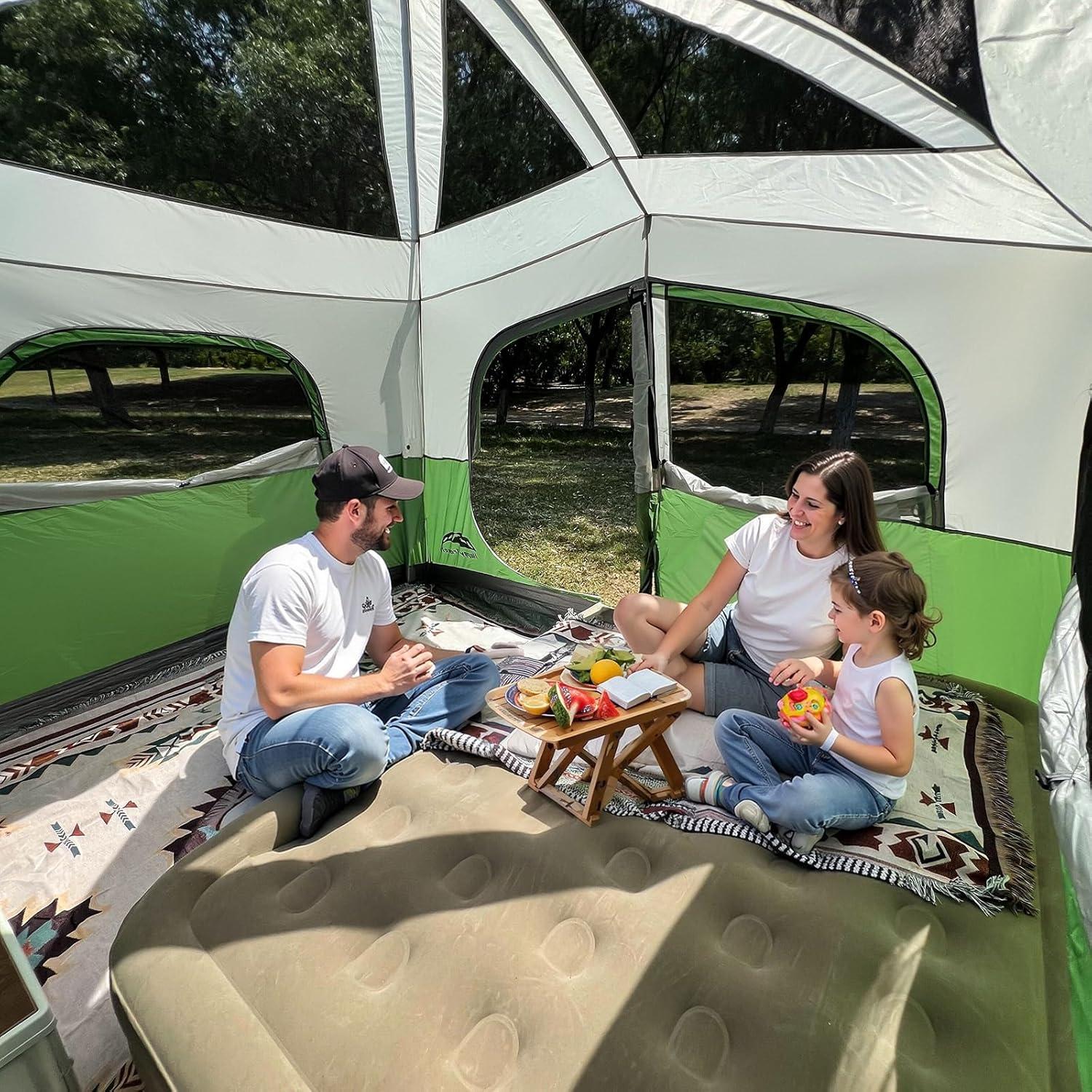 Carpa de Camping VIAJE FELIZ para 6 Personas Impermeable