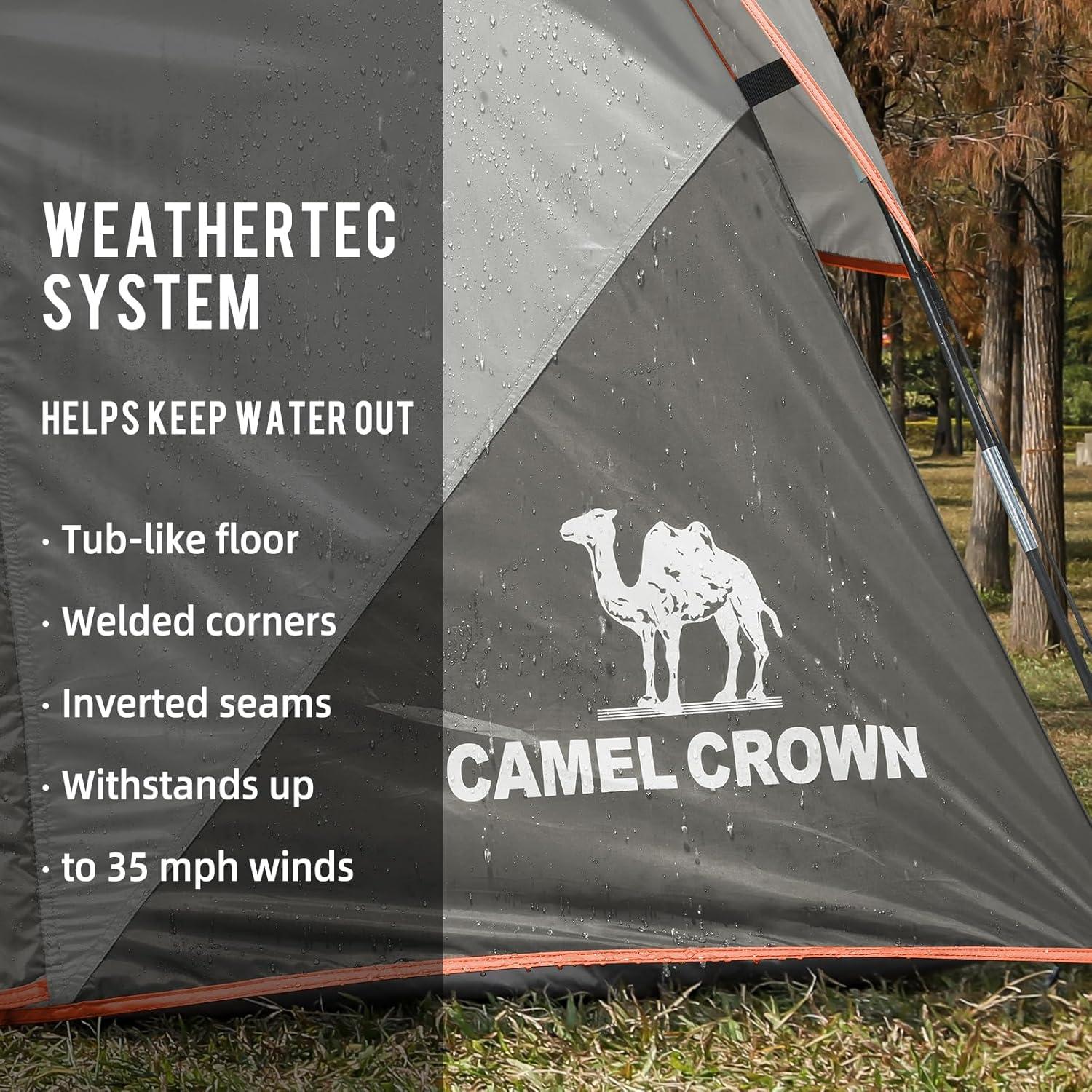 Tienda de Camping CAMEL CROWN 6 Personas Impermeable Oxford