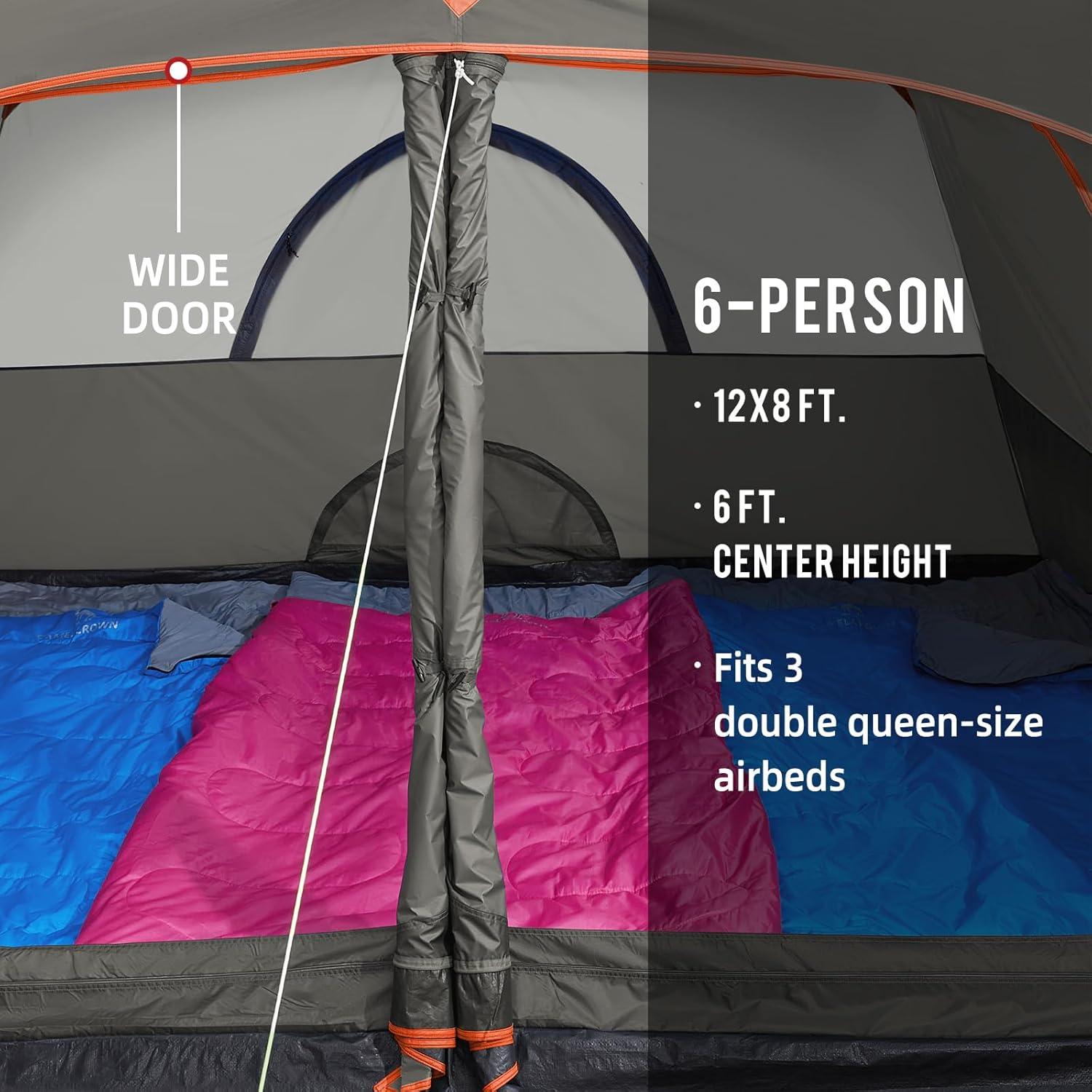 Tienda de Camping CAMEL CROWN 6 Personas Impermeable Oxford