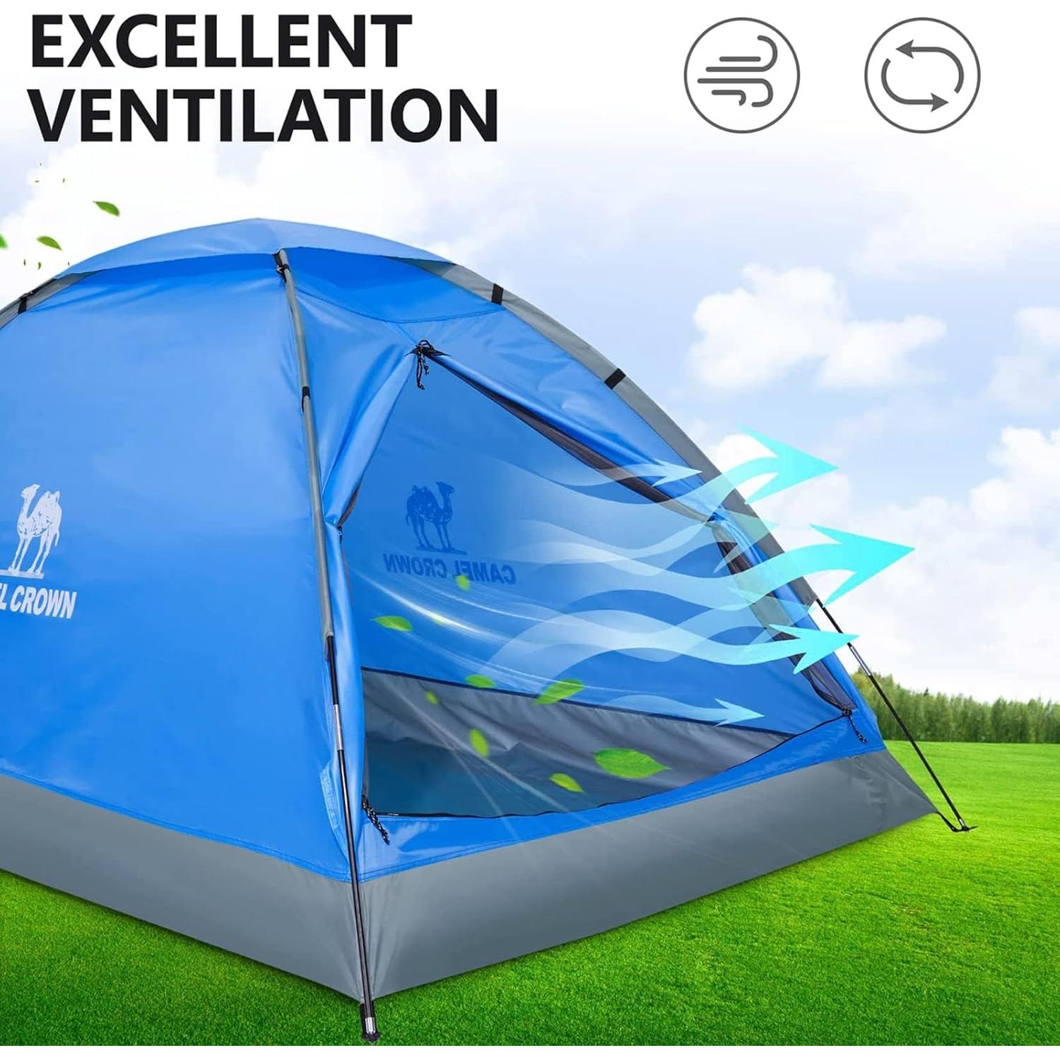 Tienda de Camping Domo CAMEL CROWN 2 Personas Impermeable