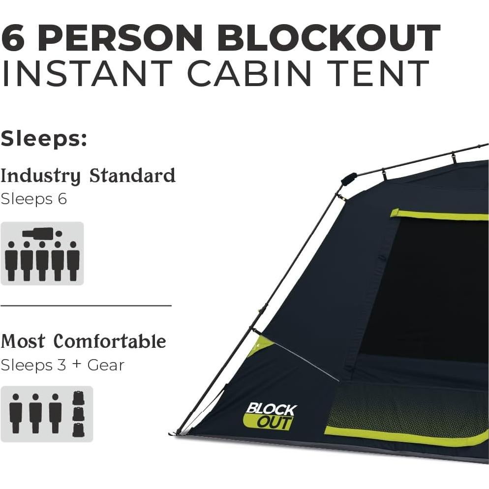 Carpa CORE Instantánea Blockout para 6 Personas - Camping