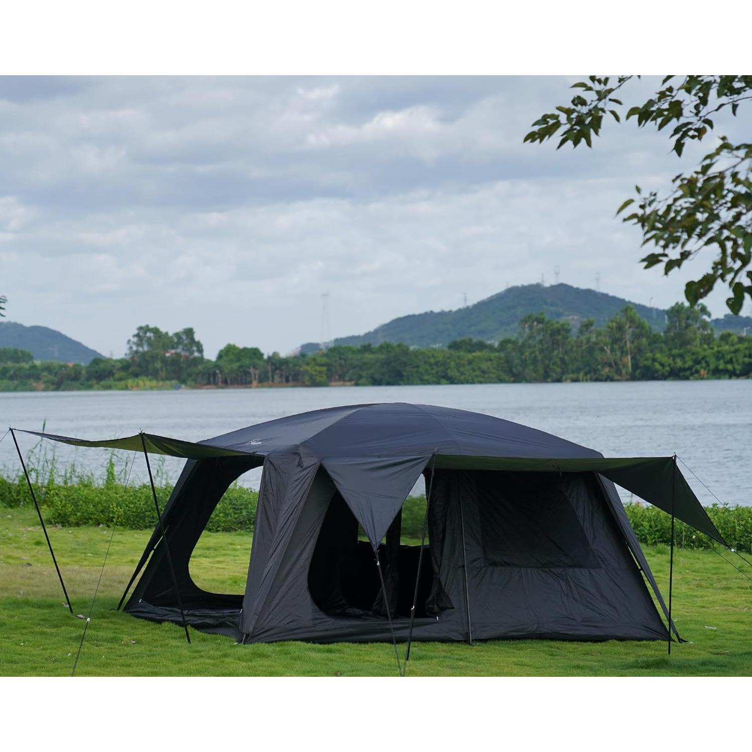 Carpa de Camping Vidalido para 4-6 Personas Doble Capa Impermeable