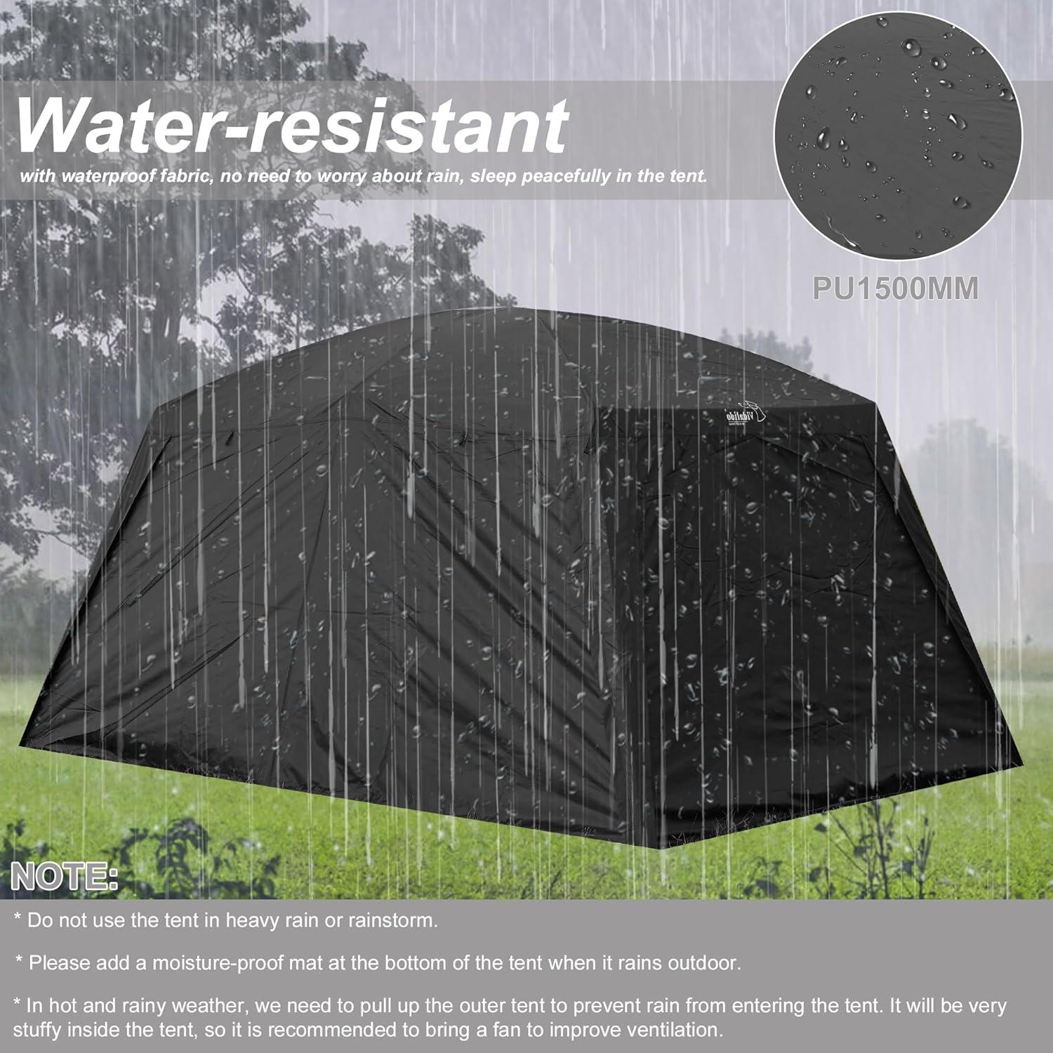 Carpa de Camping Vidalido para 4-6 Personas Doble Capa Impermeable