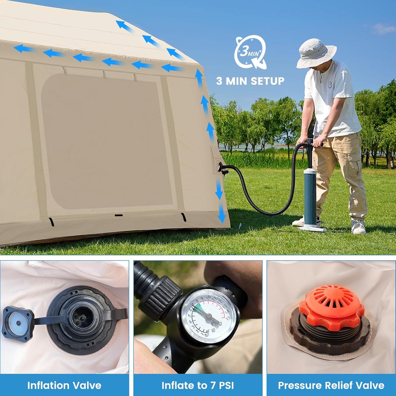 Tienda SUV ABORON Inflable para 4-6 Personas, 6.7 m²